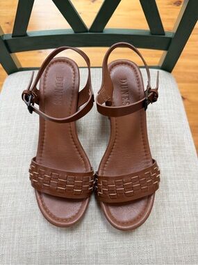 Dunes Brown Woven Strap Women's Sandals